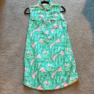 Vineyard Vines Green Leaf Print Shirt